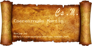 Cseresznyés Martin névjegykártya